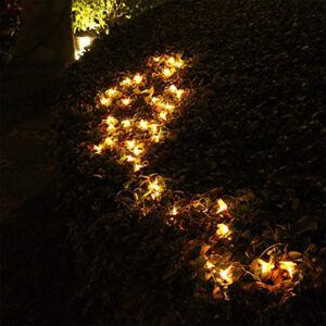 AIDDOMM 2 Pack Solar Bee String Lights - Each 27.5 ft of 30 LED Solar Fairy Lights, Cute Bee String Lights Outdoor Waterproof, for Outside Garden Bee Decoration, Patio, Party, 2 Modes