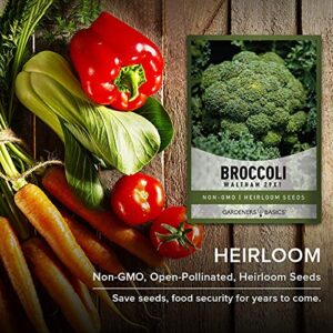 Broccoli Seeds for Planting is A Great Heirloom, Non-GMO Vegetable Variety- 1 Gram Seeds Great for Outdoor Spring, Winter, and Fall Gardening by Gardeners Basics