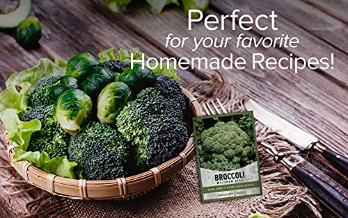 Broccoli Seeds for Planting is A Great Heirloom, Non-GMO Vegetable Variety- 1 Gram Seeds Great for Outdoor Spring, Winter, and Fall Gardening by Gardeners Basics