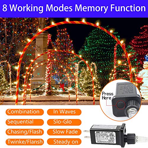 Qulist Christmas Decoration Star Lights Outdoor,317 LED 16.4Ft Christmas Tree Toppers String Lights[8 Modes& Waterproof] for Halloween Xmas New Year Holiday Birthday (Multicolor)