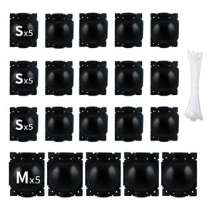 plant root growing box 20 pcs, reusable rooting ball for garden grafting growing, plant high pressure propagation ball for rooting, black (15s+5m+50 pcs cable zip ties)