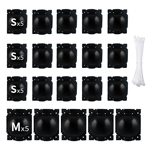 Plant Root Growing Box 20 PCS, Reusable Rooting Ball for Garden Grafting Growing, Plant High Pressure Propagation Ball for Rooting, Black (15S+5M+50 PCS Cable Zip Ties)