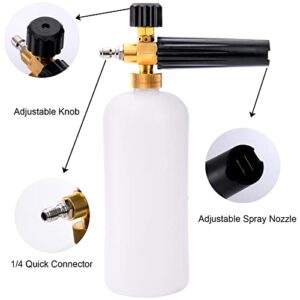 Fasmov Car Wash Pressure Washer Jet Wash 1/4" Quick Release Adjustable Snow Foam Lance Foam Cannon Foam Blaster