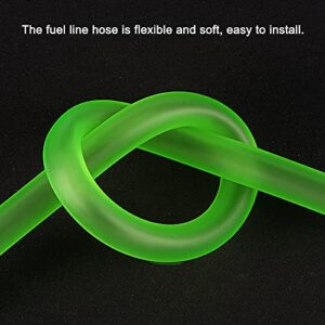 MECCANIXITY PVC Petrol Fuel Line Hose 3/16" x 5/16" 16ft Green for Chainsaws Lawn Mower String Trimmer Blowers Small Engines