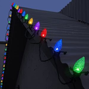 Anycosy Christmas Lights, 32.8 Ft 50 LED C9 Christmas Lights with Timing Function Waterproof and Connectable Plug for Home Party Garden Decor Outdoor Christmas Decorations WC-50