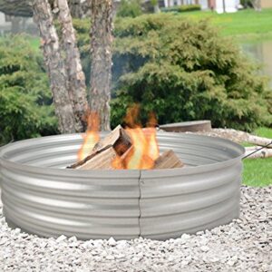 Pleasant Hearth OFW815FR Infinity Galvanized fire Ring, Silver