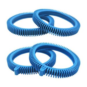 ami parts 896584000-143 blue front tires kit with super hump& 896584000-082 blue standard back tire replacement part for pool cleaners(pack of 2 each)