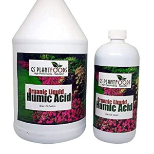 Organic Liquid Humic Acid with Fulvic Increased Nutrient Uptake for Turf, Garden and Soil Conditioning 1 Gallon Concentrate (Packaging May Vary)