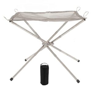 ifcow foldable camping fire pit, portable folding firepit camping fire pit with storage case for camping backyard garden