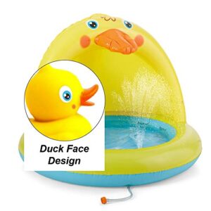 Shade Baby Pool, Sprinkle and Splash Play Pool, Outdoor Duck Bathtub of 39 Inches