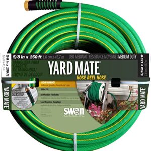 Swan Products SNHR58150 Yard Mate Easy Reel Lightweight Hose 150' x 5/8", Green