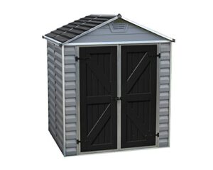 palram – canopia skylight 6′ x 5′ storage shed – gray