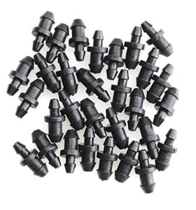sowaka 30 pcs drip irrigation plugs plastic black 1/4 inch tube end goof hole plugs irrigation stoppers for home garden lawn supplies