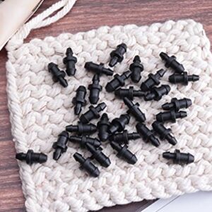 Sowaka 30 Pcs Drip Irrigation Plugs Plastic Black 1/4 Inch Tube End Goof Hole Plugs Irrigation Stoppers for Home Garden Lawn Supplies