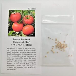 David's Garden Seeds Tomato Beefsteak Determinate Homestead 1212 (Red) 25 Non-GMO, Heirloom Seeds