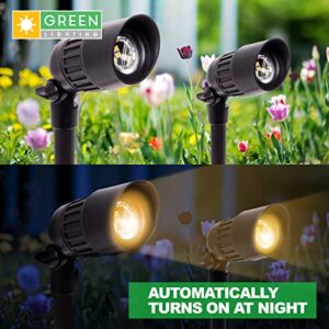 GreenLighting Low Voltage Outdoor Lights - 280 Lumen Modern Spotlights - Walkway Lights, Garden Lights, Lawn or Landscape Lighting - Waterproof and Rust-Resistant (Black, 6 Pack)