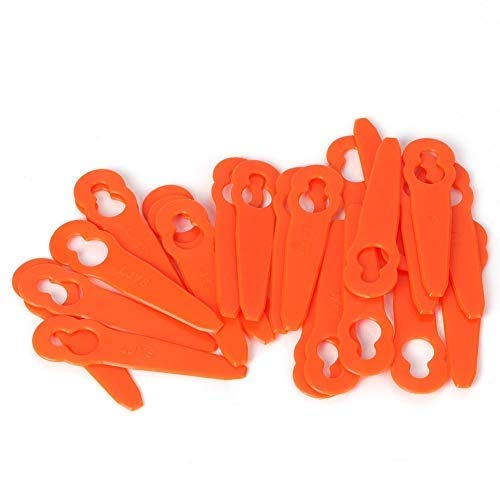 Mower Cutter Blades, 24 Pcs Plastic Cutter Blades Replacement for Stihl PolyCut 2-2 Garden Lawn Mower Trimmer Mower Cutter Blade Plastic Machine Trimming Blades Motor Brush Trimmer Parts Kit