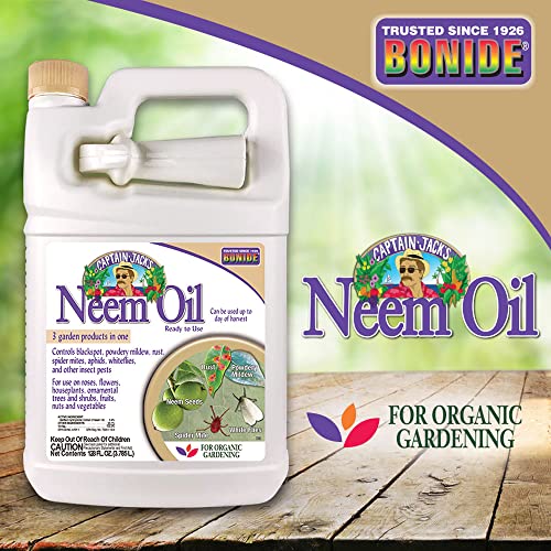 Bonide Captain Jack's Neem Oil, 128 oz Ready-to-Use, Multi-Purpose Fungicide, Insecticide and Miticide for Organic Gardening