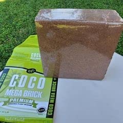 Coco Coir Mega Brick Organic Coconut Coir 11 Pound Coco Fiber Compressed Block Pre Washed Buffered Potting Soil Indoor Outdoor Garden Use Vegetable Flower Seed Starter