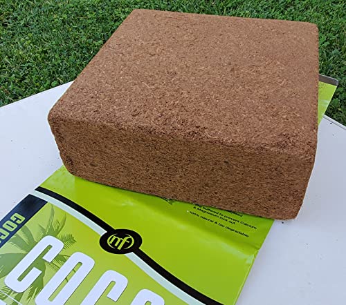 Coco Coir Mega Brick Organic Coconut Coir 11 Pound Coco Fiber Compressed Block Pre Washed Buffered Potting Soil Indoor Outdoor Garden Use Vegetable Flower Seed Starter