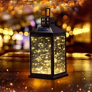 Solar Lantern Lights Outdoor SUNWIND Waterproof Solar Table Lamp Hanging Lighting with 40 Warm White LEDs for Garden Patio Landscape Decoration