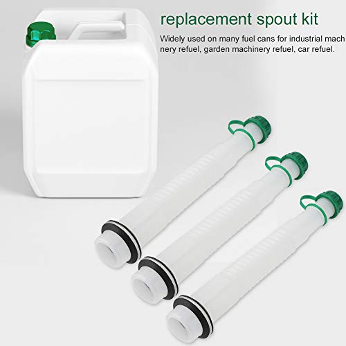3 Sets of Replacement Gas Can Fuel Spout Cap Kit Garden Industrial Machinery Refuel Tool(1L)