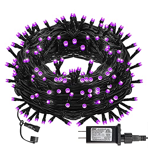 Dazzle Bright 240 LED Halloween String Lights, 78 FT Connectable Waterproof Fairy Lights with 8 Modes for Indoor Outdoor Party Yard Garden Christmas Decorations (Purple)