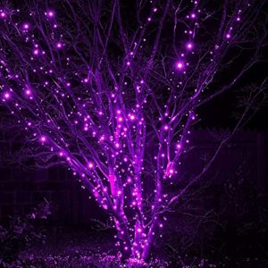 Dazzle Bright 240 LED Halloween String Lights, 78 FT Connectable Waterproof Fairy Lights with 8 Modes for Indoor Outdoor Party Yard Garden Christmas Decorations (Purple)