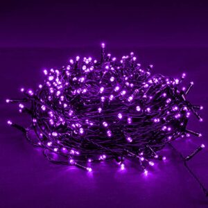 Dazzle Bright 240 LED Halloween String Lights, 78 FT Connectable Waterproof Fairy Lights with 8 Modes for Indoor Outdoor Party Yard Garden Christmas Decorations (Purple)