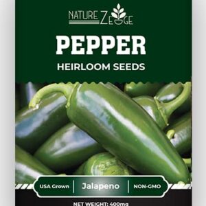 Hot Pepper Seeds for Planting, Cayenne, Hungarian Yellow, Jalapeno, Serrano, Habanero Orange, Heirloom Pepper Seeds Variety Pack, NonGMO