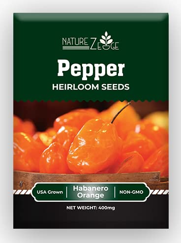 Hot Pepper Seeds for Planting, Cayenne, Hungarian Yellow, Jalapeno, Serrano, Habanero Orange, Heirloom Pepper Seeds Variety Pack, NonGMO