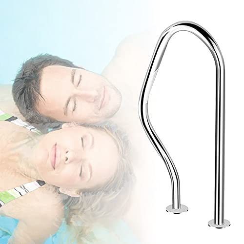 BTZHY Pool Handrails Pool Hand Rail 304 Stainless Steel Swimming Pool Handrail, Easy-to-Install, Pool Hand Rail for Garden Backyard Pools and Inground Pools Entrances