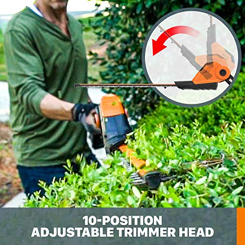 Worx WG252 20V Power Share 2-in-1 20" Cordless Hedge Trimmer (Battery & Charger Included)