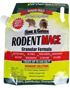 nature’s mace rodent repellent 2.5lb / covers 440 sq. ft. / repel mice & rats / keep mice, rats & rodents out of home, garage, attic, and crawl space / safe to use around children & pets