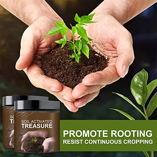 Soil Activated Treasure-You Will Be Amazed! Premium Soil Activated Treasure, Soil Plant Flower Fertilizer, Soil Activator for Raised Garden Beds, Potting Mix, Lawns and Gardens (2pcs)