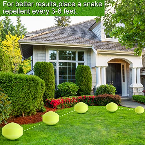 YUEQINGLONG 10 Pack Snake Away Repellent for Outdoors, Snake Be Gone for Yard Powerful, Pet Safe Balls for Lawn Garden Camping Fishing Home to Repels Snakes and Other Pests (yellow-10)