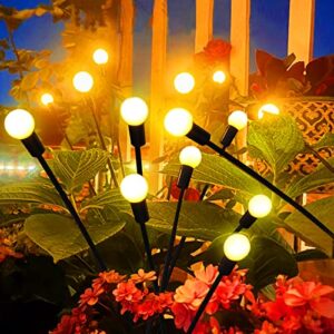 ANGMLN Outdoor Solar Garden Lights, 24 LED 2 Pack Firefly Lights, Waterproof Swaying Light Yard Landscape Decorative Lights Patio Pathway Decoration Gifts for Mom Family Friends