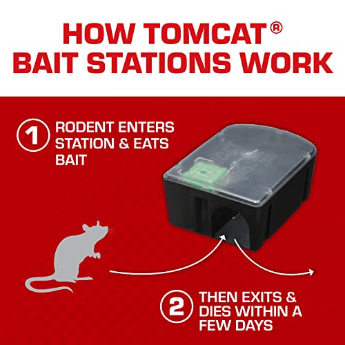 Tomcat Rat & Mouse Killer Child & Dog Resistant, Disposable Station, 1 Pre-Filled Ready-To-Use Bait Station