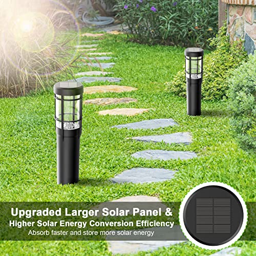 KELME Solar Pathway Lights, 6 Pack Solar Outdoor Lights Up to 14 Hrs Warm White Solar Landscape Lights, IP65 Waterproof Solar Garden Lights for Path Walkway Yard Lawn Decorative