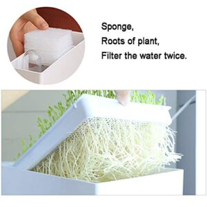 Hydroponic Garden Aquaponic Fish Tank Plants Growing System Self-Cleaning Seed Sprouter Tray