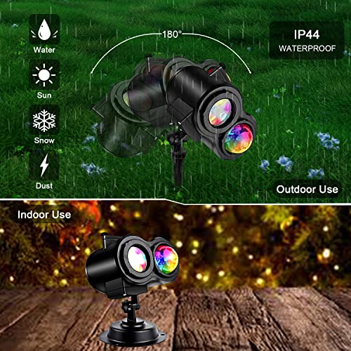 Christmas Projector Lights Outdoor, LED Holiday Projector Night Lights Waterproof with Remote Control & Timer for Christmas, Halloween, Party, Yard Garden Decorations