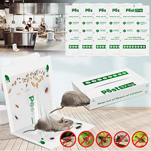 Protecker Mouse Trap,Pest Control Traps,Professional Strength Mouse Glue Traps ,Mice Rat Moths Bugs Insects Bed Bugs Spiders Cockroaches Snake Glue Traps for House Indoor Outdoor ,Non-Toxic&Pet Safe