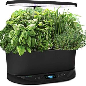 AeroGarden Bounty - Indoor Garden with LED Grow Light, WiFi and Alexa Compatible, Black & Heirloom Salad Greens Seed Pod Kit (9-pod)