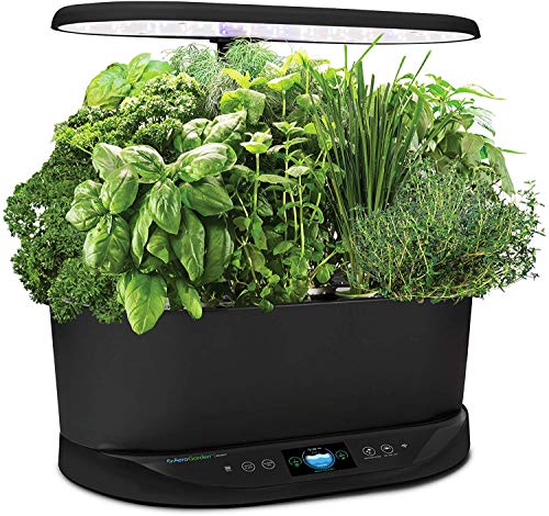 AeroGarden Bounty - Indoor Garden with LED Grow Light, WiFi and Alexa Compatible, Black & Heirloom Salad Greens Seed Pod Kit (9-pod)