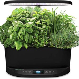 AeroGarden Bounty - Indoor Garden with LED Grow Light, WiFi and Alexa Compatible, Black & Heirloom Salad Greens Seed Pod Kit (9-pod)