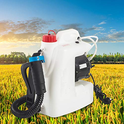 110V 12L Electric ULV Fogger Ultra Low Capacity Sprayer Mist Duster Cleaning Tool For Home And Garden (White, One Size)