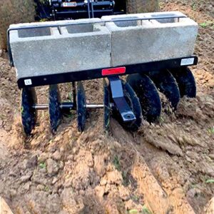 Brinly DD-551-A Sleeve Hitch Adjustable Tow Behind Disc Harrow, 39" by 40"
