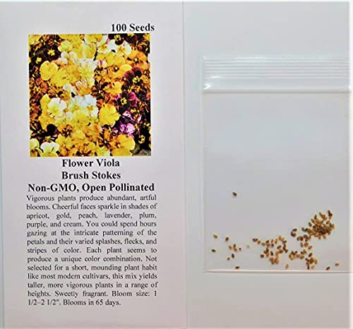 David's Garden Seeds Flower Viola Brush Strokes 4113 (Multi) 100 Non-GMO, Heirloom Seeds