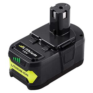 upgrade 18v 6.0ah p108 p102 battery replacement for ryobi 18 volt battery lithium compatible with ryobi battery 18v lithium p102 p103 p104 p105 p107 p109 p122 ryobi system cordless power drill tool