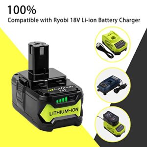 Upgrade 18V 6.0Ah P108 P102 Battery Replacement for Ryobi 18 Volt Battery Lithium Compatible with Ryobi Battery 18v Lithium P102 P103 P104 P105 P107 P109 P122 Ryobi System Cordless Power Drill Tool